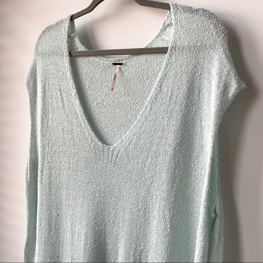 Free People Mint Sleeveless Tunic Sweater - Picture 5 of 7